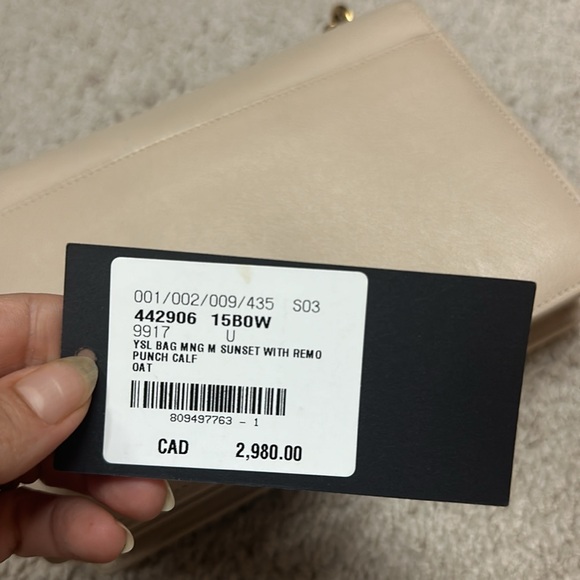 Ysl sunset bag in meduim size. Light beige color in excellent condition - Picture 13 of 14